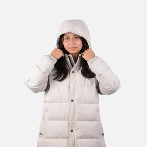 Lhotse Long Down Ladies Jacket Navigate-GRAE High Collar Reversible Puffer Coat Casual Style Waterproof Warm for Spring Season - Product Image 2