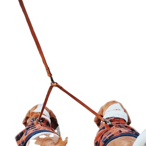 8ft New Style Cotton Solid Color Double <b>Leash</b> Extension for 2 <b>Dog</b> Walking Your <b>Dog</b> with His Friend - Product Image 1