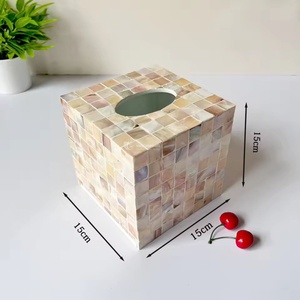 Natural Shell Tissue Box Luxury Handmade Tissue Holder Elegant Desktop Organizer for Hotel Home Use Wholesale - Product Image 4