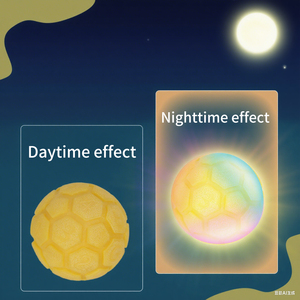 Giocattoli da Masticare per Cani Sostenibili Giallo Fluorescente, Palla Luminosa in Gomma Ecologica Resistente 5cm per Cani Piccoli/Medi/Grandi, Moda Notturna - Product Image 5