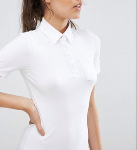 Robe polo avec Logo personnalisé pour femmes, avec poches sur le devant et quatre boutons, offre spéciale, 2022 - Product Image 5