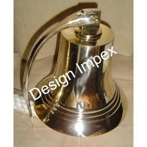 Brass Titanic <b>Ship</b> <b>Bell</b> White Rope Hanging Hot Selling Nautical <b>Bells</b> Door Mounted Large <b>Bells</b> Also Perfect for Church - Product Image 3