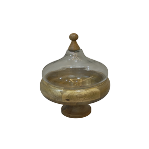 Most Trending Round Base Cake Dome Aluminium and Glass Display <b>Cover</b> for Weddings Parties Home Decor Cake Server With Dome - Product Image 4