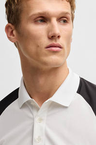 Nuevos polos de moda con bloques de color Active Paddy con inserciones de malla, polos de tenis transpirables de algodón y poliéster para hombres - Product Image 2