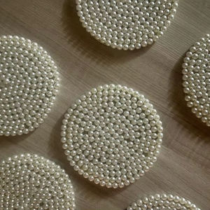 Factory Custom Luxury Embroidery Beaded <b>Coaster</b> Handmade Glass Beads Animal Cup Mat Placemat Wedding Home Eco-Friendly - Product Image 1