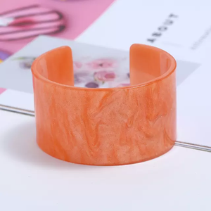 Brazalete de mano de resina naranja de alta calidad, brazalete personalizado hecho a mano, pulsera de resina, brazalete, Bisutería - Product Image 1