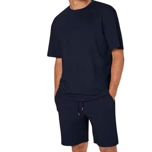 Conjuntos de camisetas y pantalones cortos de verano informales de algodón de alta calidad para hombre Diseño al por mayor transpirable y personalizable - Product Image 2