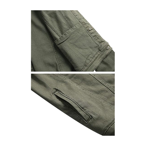 แจ็กเก็ตผ้าเดนิมสำหรับผู้ชายน้ำหนักเบาสไตล์วินเทจคุณภาพสูงมีหลายกระเป๋าและกระดุมดีไซน์ใส่สบาย - Product Image 4