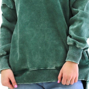 Fabrication en gros de sweat-shirts pour femmes à séchage rapide pour l'hiver, effet délavé à l'acide, vente en gros de sweat-shirts pour femmes - Product Image 6