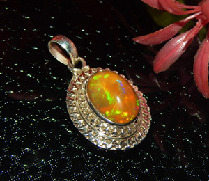 Colgantes finos de Plata de Ley 925, rodio chapado en oro, Ópalo etíope Welo Moissanite, Perla de diamante, abalorios naturales a granel Vintage - Product Image 2