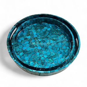 Handmade Vietnam <b>Mother</b> of Pearl Eco-Friendly Natural Shell Inlay Decorative Serving Tray for Kitchen Table - Product Image 3