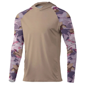 Chemises de pêche en plein air personnalisées Sweat à capuche à manches longues Sublimation UPF 50 Sweat à capuche de pêche en polyester à séchage rapide Vêtements de pêche en gros - Product Image 4