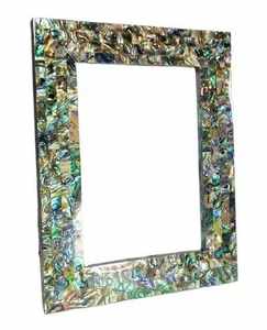 Cadre photo en bois avec incrustation de résine carrée, imprimé UV, porte-photo décoratif en vente - Product Image 1