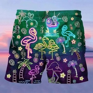 Pantalones cortos informales de verano para hombre, pantalones cortos de playa y baloncesto, Floral arcoíris, 100% poliéster, Bonito traje de baño Hawaiano, ropa de baño deportiva seca, talla grande - Product Image 6