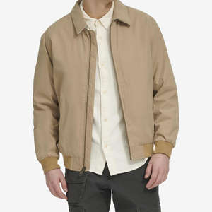 Chaqueta Bomber para Hombre, Cuello Alto, Primavera, Casual, Tela Gruesa de Lona, Chaqueta Acolchada Personalizada, Chaqueta Bomber Impermeable, Venta al Por Mayor, MOQ Bajo - Product Image 4