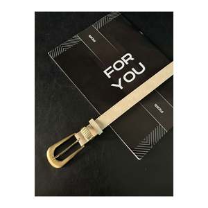 Ceinture pour femme Buckle Bridge, ceinture pour pantalon, ceinture pour veste, ceinture pour robe, ceinture pour chemise - Beige - Product Image 3