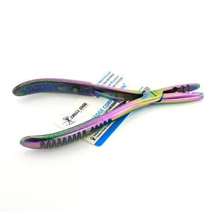 Professional Quality Stainless Steel Hair Extension <b>Plier</b> 2-hole hair crimper <b>Plier</b> Anti-corrosive Damage-free crimping tool - Product Image 1