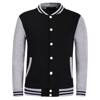 Veste universitaire personnalisée pour hommes pour l'équipe et l'école avec col côtelé en laine Veste de baseball athlétique universitaire