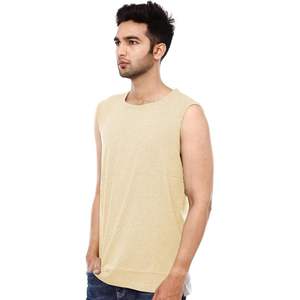Men's Casual Quick Dry <b>Tank</b> <b>Top</b> Polyester Cotton Knit Custom Logo Summer <b>Loose</b> Design Sleeveless T-Shirts Sports Vest - Product Image 2