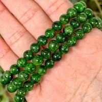 Bracelet de pierres précieuses diopside chromé fait main pour l'énergie de l'amour et de la compassion