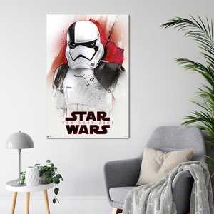 Póster moderno de Stormtrooper en acuarela de Star Wars Episodio 8, estilo de diseño abstracto - Product Image 4