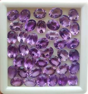 Pierres précieuses en améthyste brésilienne de forme ovale naturelle, certifiées par un tiers, cirées/entoilées pour la fabrication de bijoux - Product Image 3