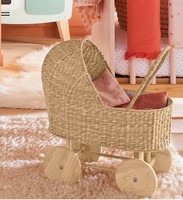 Poussette de bébé en jonc de mer vietnamien de haute qualité faite à la main panier pour enfants écologique avec chariot panier landau