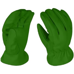 Sheep Grain Leather Safety <b>Gloves</b> Thickness Straight Cuff Tear-Resistant Heavy-Duty Construction Free Welding Gardening - Product Image 3