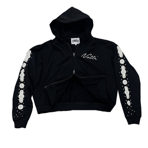 Nouveaux costumes à la mode en gros hommes personnalisés deux pièces strass à capuche et ensembles de survêtement pour hommes survêtement Logo personnalisé bouffée impression costume - Product Image 4