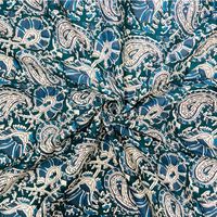 Tissu en coton pur à 100%, tissu imprimé fait à la main en Inde, tissu en coton doux et léger pour robe, vêtement, habillement