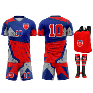 Conjunto de uniformes de fútbol impresos sublimados de diseño personalizado OEM/ODM equipo personalizado estiramiento en cuatro direcciones sin costuras de secado rápido transpirable 100% - Product Image 1