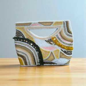 Fashion beaded flap <b>bag</b> for women evening outings wholesale exporters from India providing durable handcrafted stylish design - Product Image 3