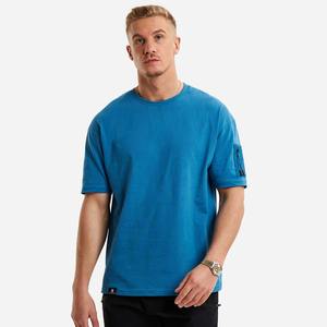 T-shirt en coton lourd 180 grammes, design personnalisé OEM, streetwear pour hommes, coupe classique, impression numérique unie, 100% coton - Product Image 1