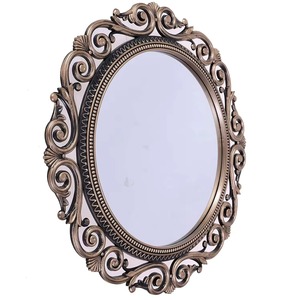 Gold Colour Top Rated Round Iron Metal & Glass Wall <b>Mirror</b> Frame Modern European Wall Accents <b>Mirrors</b> Bathroom <b>Mirror</b> Hand Made - Product Image 4