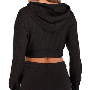 Nuevo diseño personalizado de alta calidad Mujeres Crop Top Sudaderas con capucha Precio al por mayor Mujeres Crop Top Sudaderas con capucha Mejor tarifa - Product Image 5