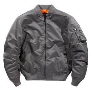 ... Chaqueta bomber para hombre con cierre completo de cremallera, tejido transpirable, ajuste ligero con puños acanalados y cuello, ideal para uso en exteriores - Product Image 4