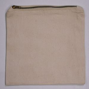 100% Organic Eco-friendly Recycled Cotton Canvas Zipper Pouch Gift <b>Bags</b> Custom Logo for <b>Makeup</b> Cosmetic Brushes (3in/4in/5in - Product Image 6