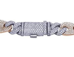 Cadena de eslabones cubanos helados de alta calidad con cadena de Hip Hop de diamantes de moissanita de corte redondo para hombres y mujeres - Product Image 5