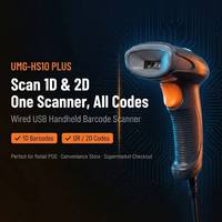 Lecteur de codes-barres portable UMG-HS10 Plus 1D 2D QR, lecteur de codes-barres filaire CMOS pour l'inventaire