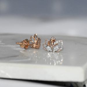 Pendientes de Diamantes de Corte Brillante Natural en Oro Amarillo Real de 14Kt y 18Kt de Lujo VDS, Certificados por IGI, Joyería Elegante para el Día a Día para Mujer - Product Image 5