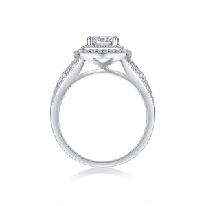 Anillo de compromiso de boda de lujo personalizado de oro blanco de 14K IGI certificado Lab Grown VVS Clarity Moissanite Diamond para mujer - Product Image 3