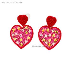 2025อินเทรนด์การออกแบบ XOXO ทำมือลูกปัดต่างหูห่วงที่ทันสมัยปรับแต่งได้ตามต้องการสำหรับเด็กผู้หญิง - Product Image 4