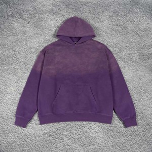 2025 automne/hiver 450g français Terry Vintage hommes et femmes Streetwear marque ensemble rétro surdimensionné hommes lavage à l'acide à capuche - Product Image 1