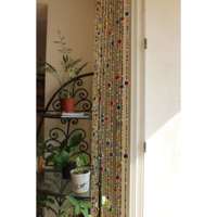 Guirlande de porte bohème de luxe perlée avec clochettes, décoration artistique de luxe pour salon, accent suspendu traditionnel pour la maison, cadeau
