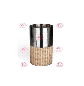 2025 Poubelle galvanisée grise intemporelle Design classique pour la maison salon bureau et chevet Déchets élégants et pratiques - Product Image 4