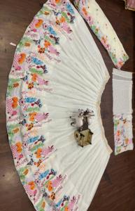 Premium elegante Georgette Lehenga Choli 9 aguja hilo bordado lentejuelas Cancan & Canvas Patta con codificación Fox para verano - Product Image 6