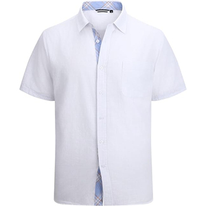 เสื้อเชิ้ตแขนสั้นมืออาชีพสำหรับผู้ชายชุดสำนักงานทรงสลิมฟิตกระดุมปิดเครื่องแบบองค์กรและพิมพ์โลโก้ - Product Image 5