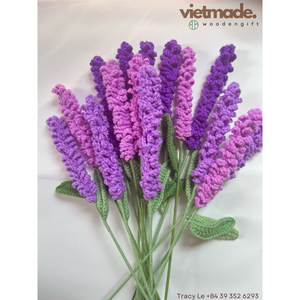 Crochet en gros très vendu Décor floral Lavande Crochet Fleurs fait à la main Joli crochet en coton de lait Crochet multicolore - Product Image 6