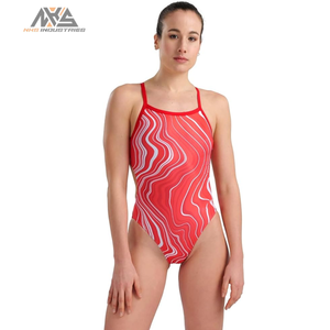 Maillot de bain une pièce durable pour femmes avec dos à lanières pour l'entraînement en piscine et l'entraînement actif - Product Image 1