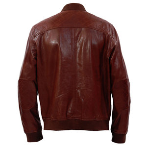 Chaqueta de cuero para hombre de Material puro personalizada OEM, ropa de Otoño Invierno apta para chaqueta de abrigo de cuero genuino para hombre, envío DDP - Product Image 3